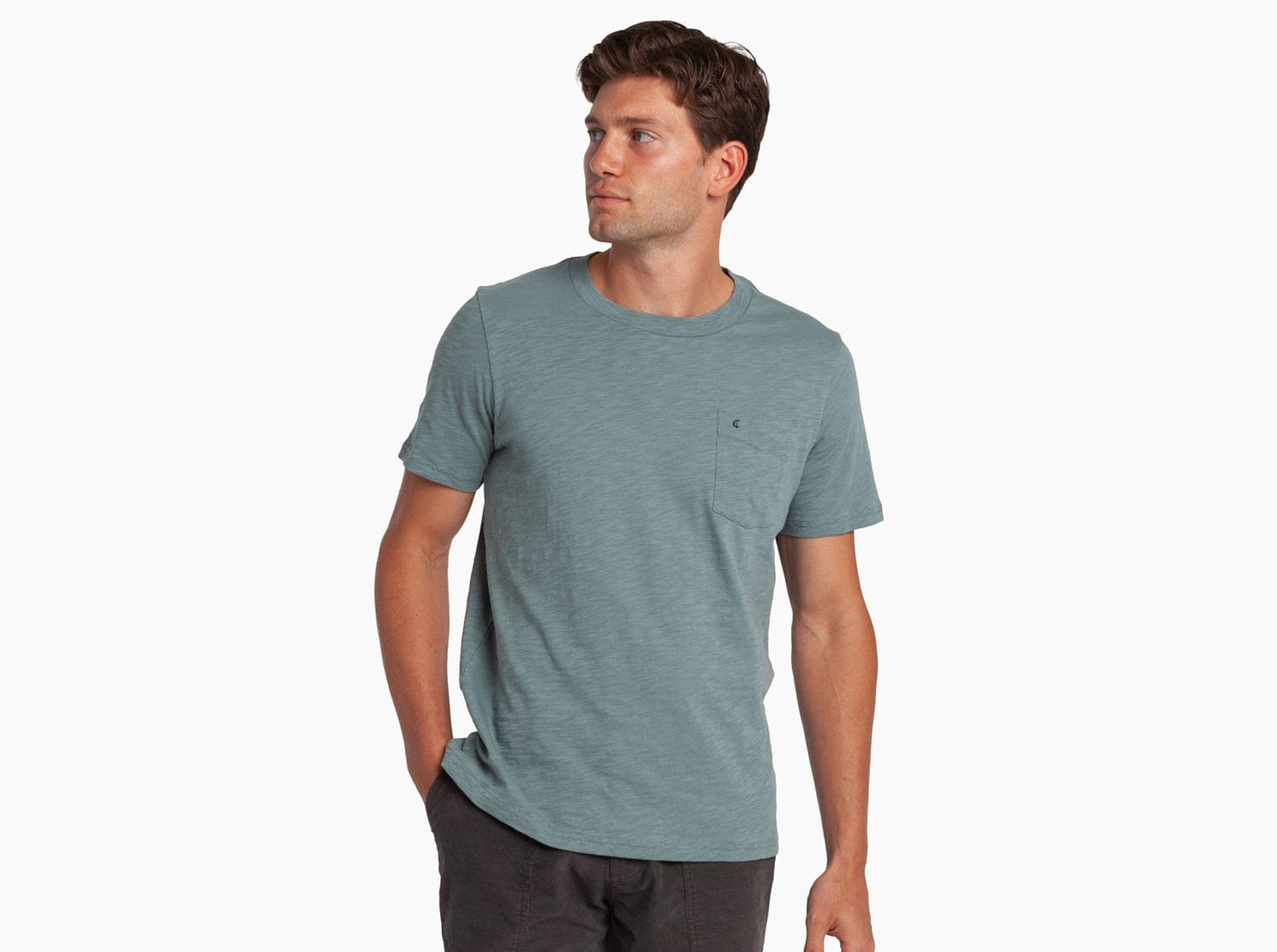 Criquet Slub Cotton T-Shirt - Cobblestone