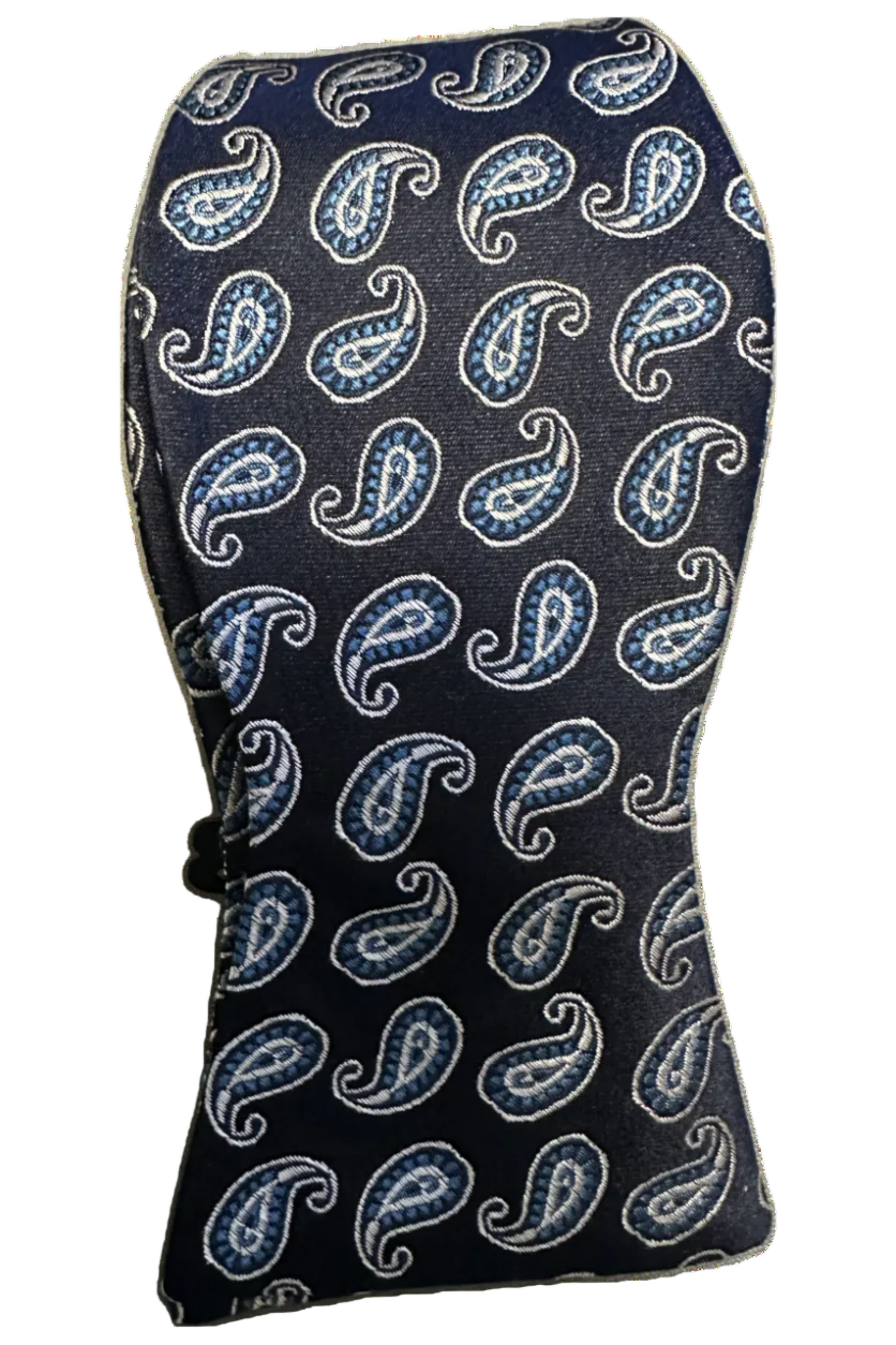 Self BowTie - Navy Paisley