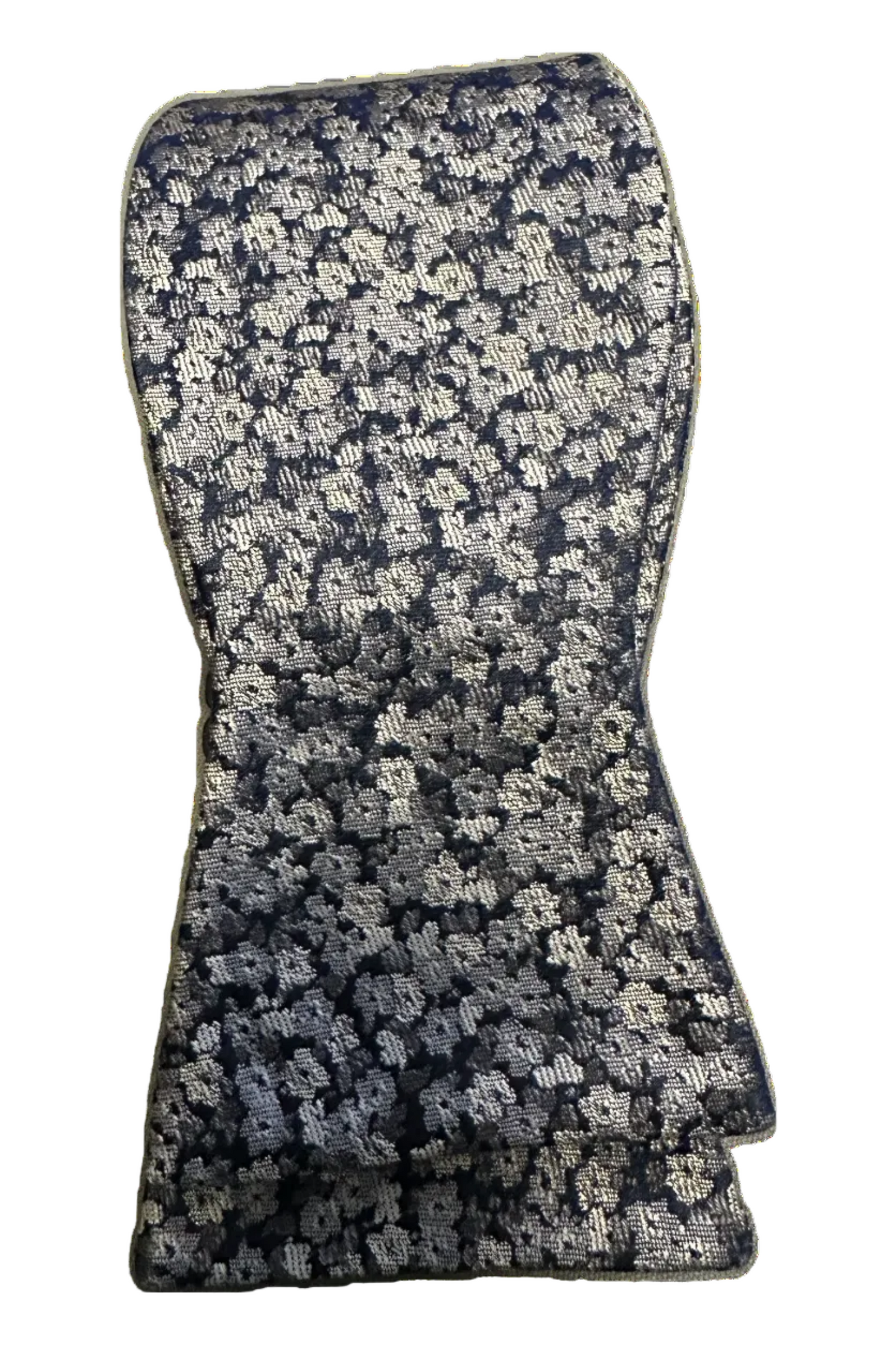 Self BowTie - Navy / Silver Floral
