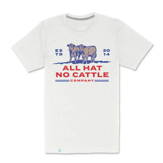 Sendero All Hat No Cattle Tee with cowboy graphic, soft cotton blend.