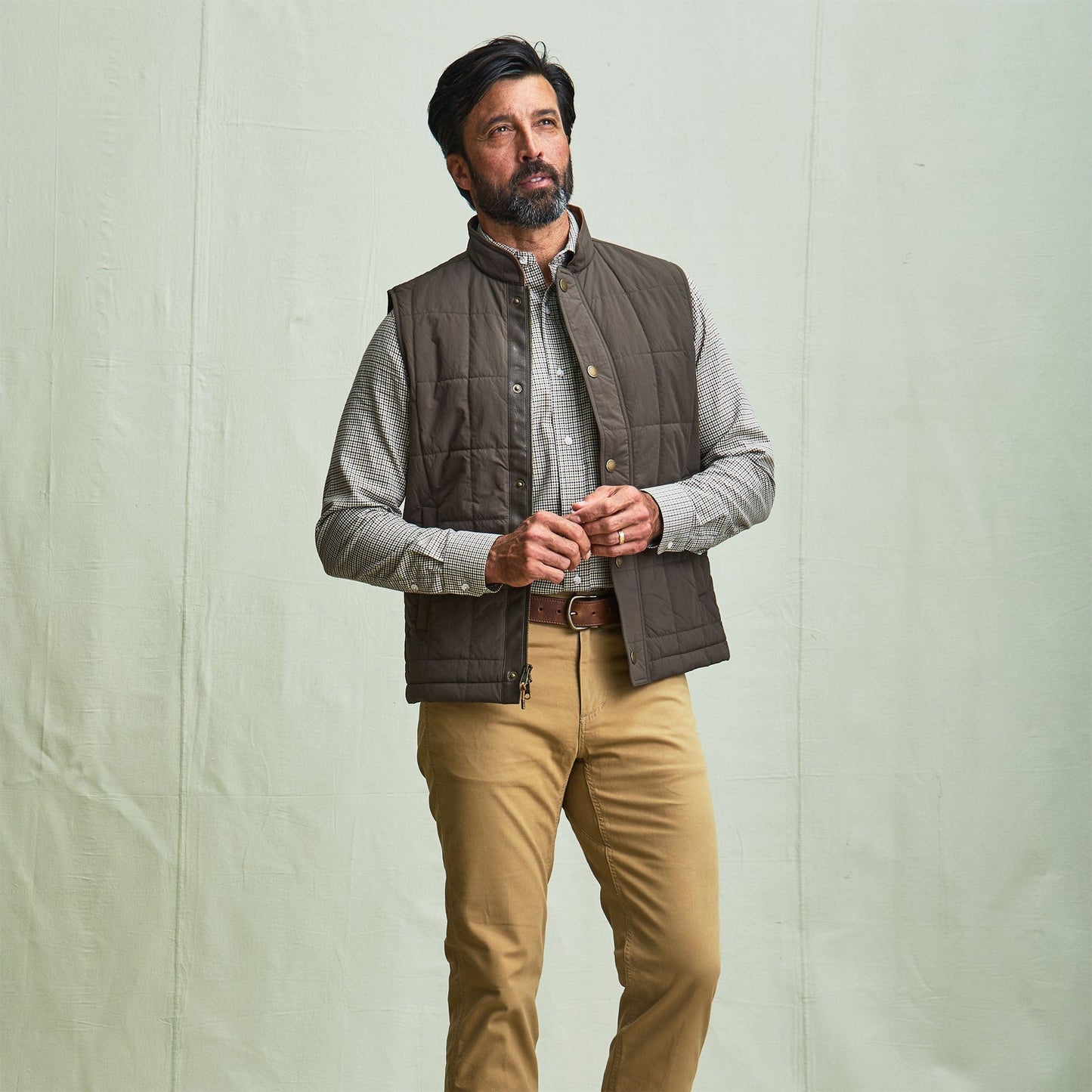 Tom Beckbe Burgess Quilted Vest - Black Olive
