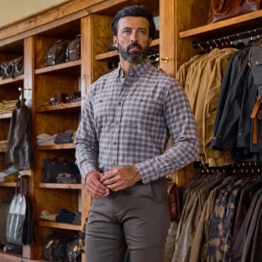 Tom Beckbe Dixon Brushed Cotton Twill Shirt - Grey Oxide