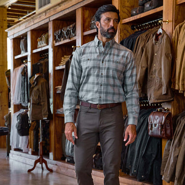 Tom Beckbe Dixon Brushed Cotton Twill Shirt - Marled Green