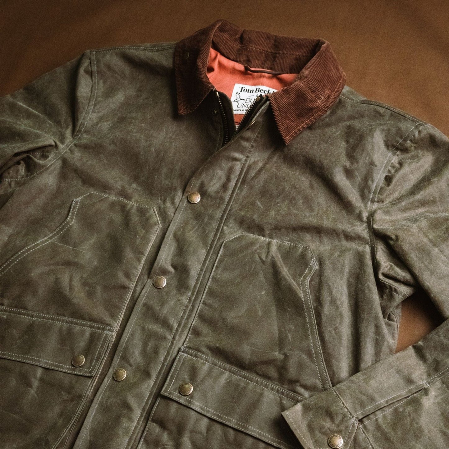Tom Beckbe Steward Waxed Canvas Jacket - Wetland Green