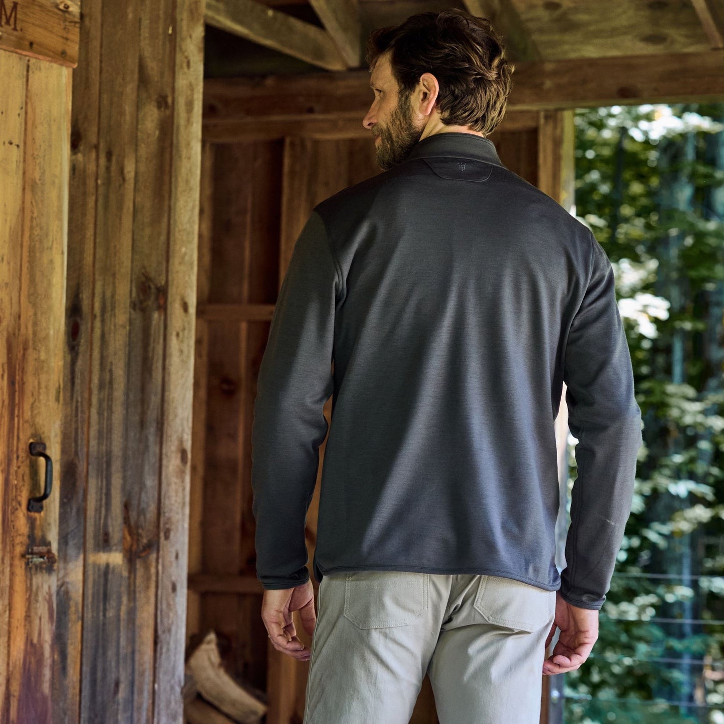 Tom Beckbe Tucker Fleece Quarter Zip - Black Olive