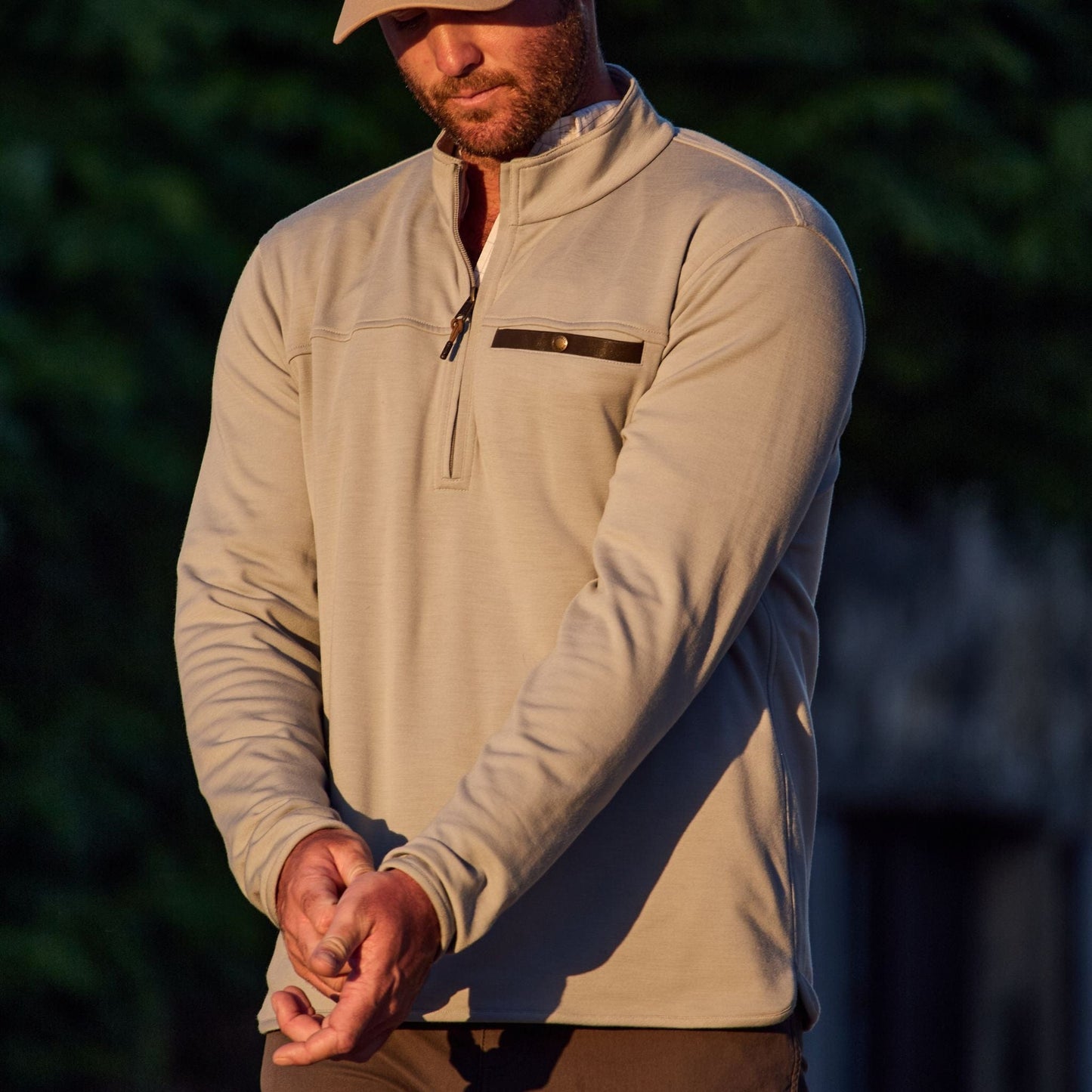 Tom Beckbe Tucker Fleece Quarter Zip - Blue Grey