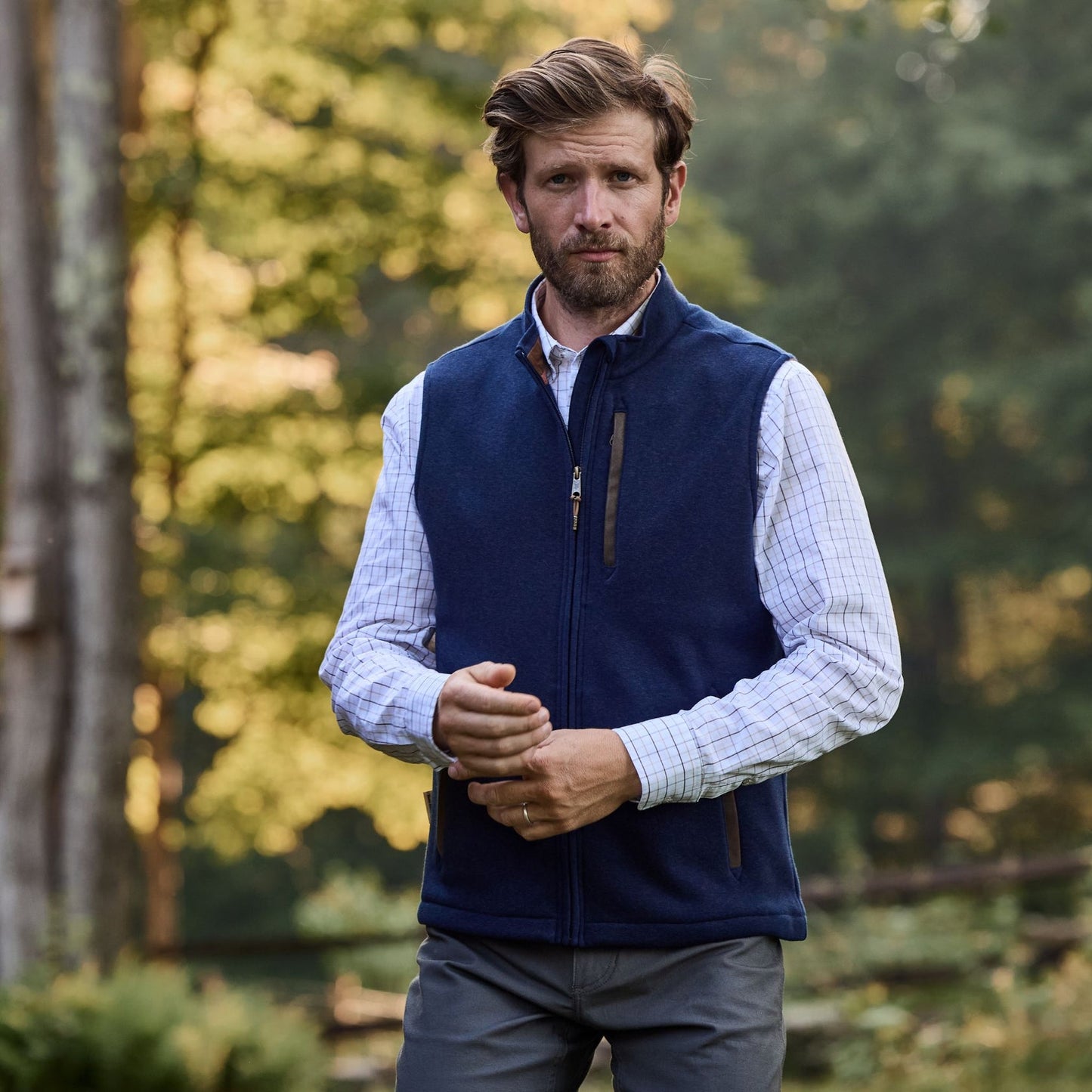 Tom Beckbe Warren Fleece Vest - Navy