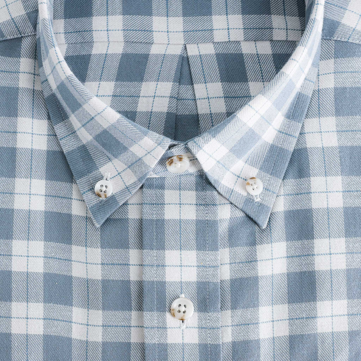 Tom Beckbe | Dixon Brushed Cotton Twill Shirt | Fog