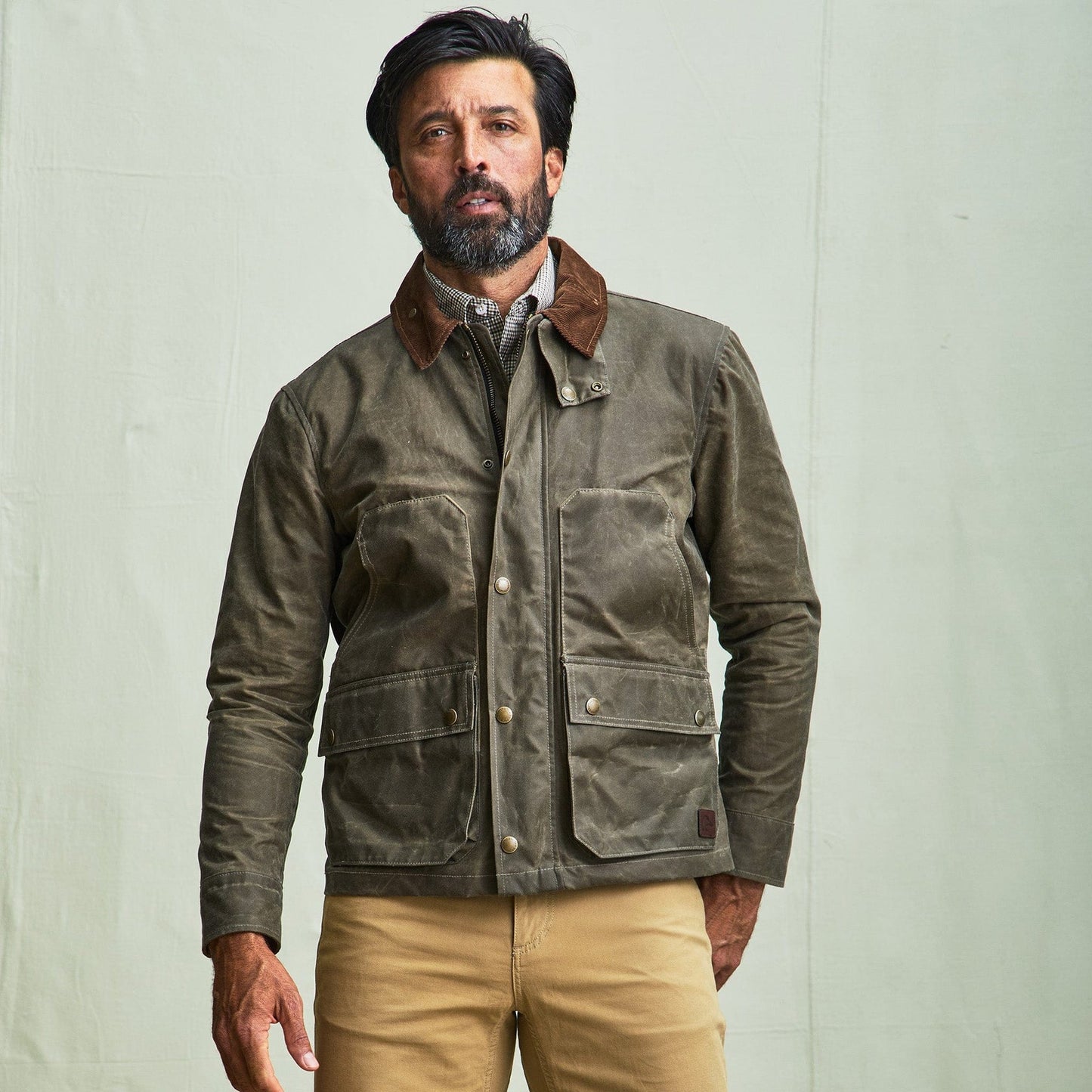 Tom Beckbe Steward Waxed Canvas Jacket - Wetland Green
