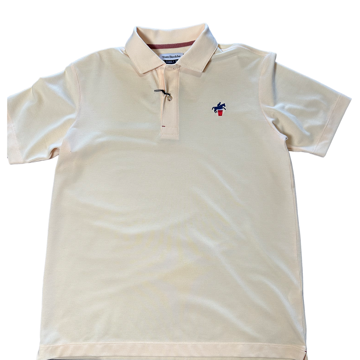 Tom Beckbe Unbridled Spirits Polo Shirt in Sunlight Yellow, breathable and moisture-wicking.