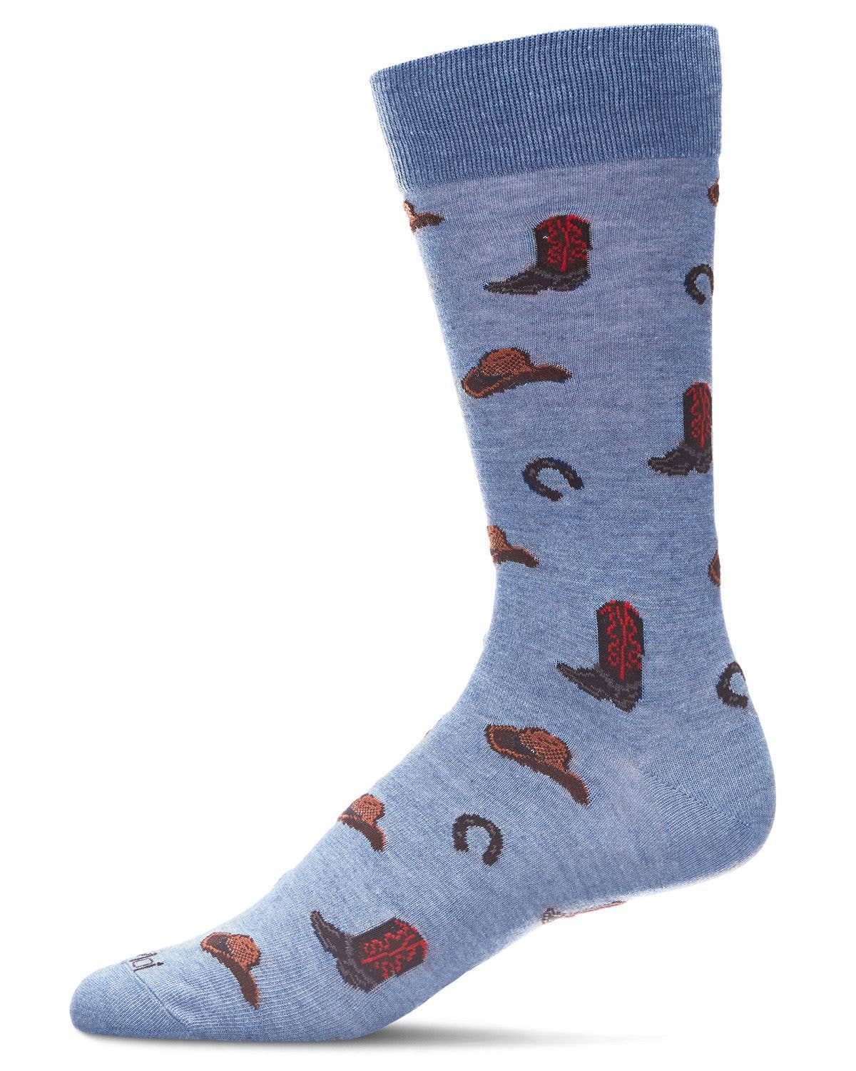 Cowboy Bamboo Blend Crew Socks