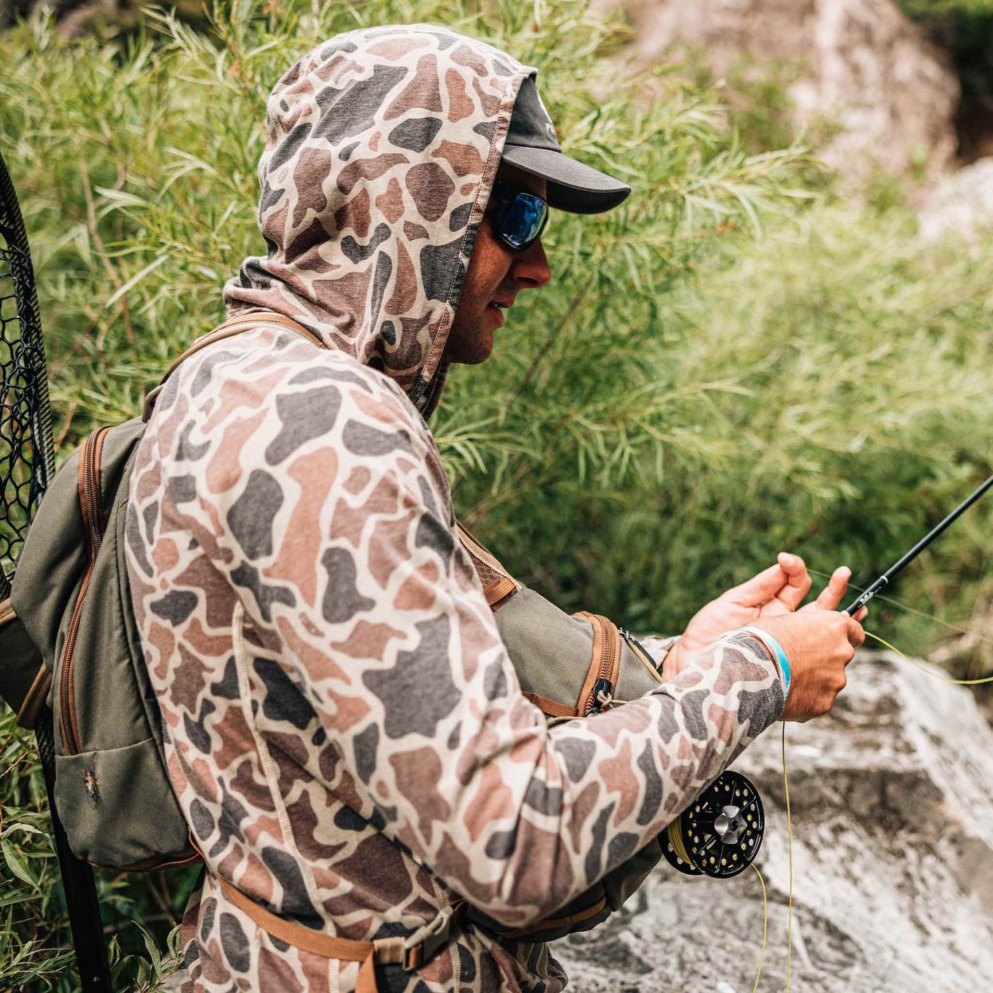 Poncho Outdoors | The Shell Bag Hoodie | Camo