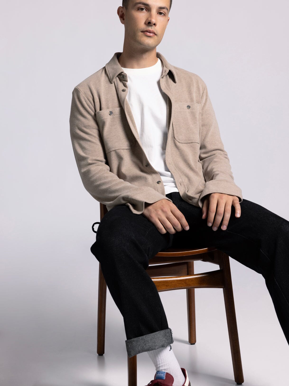 Thread & Supply Clark Shirt - Clove Heather
