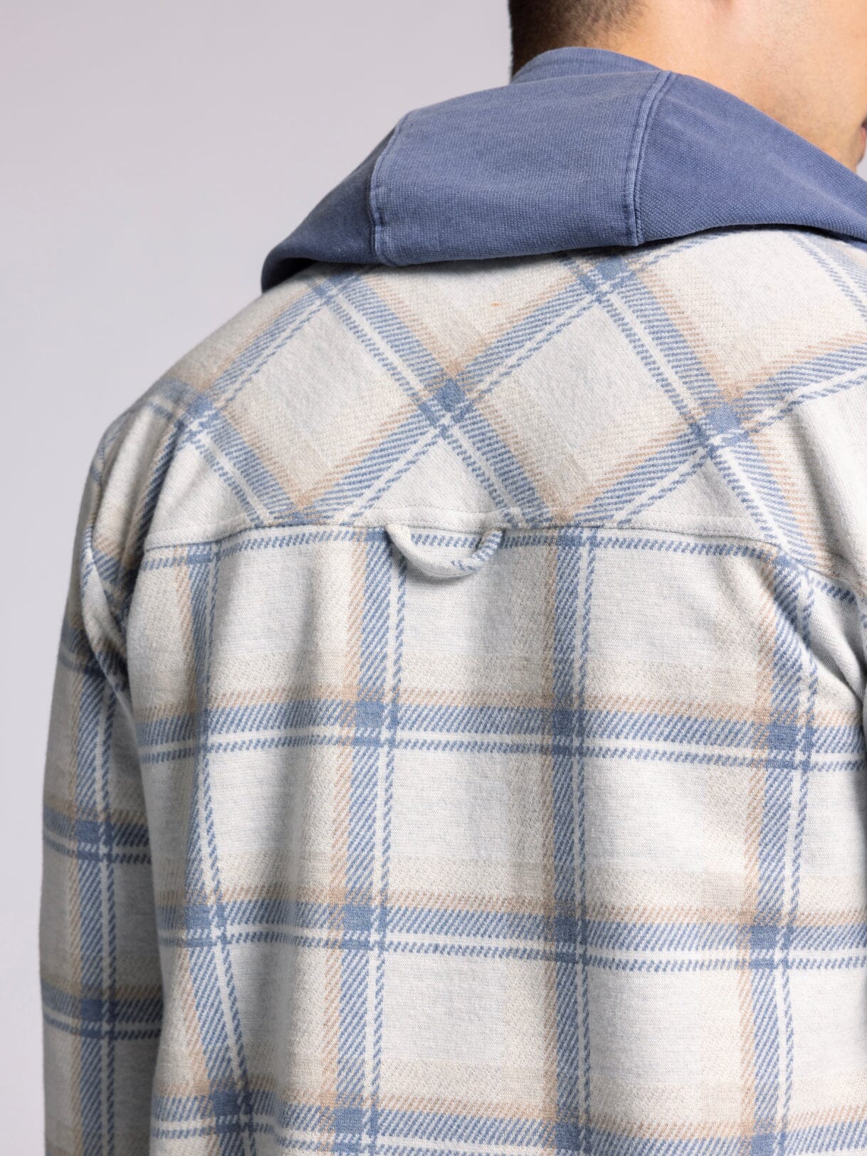Thread & Supply Clark Shirt - Cream Blue Plaid