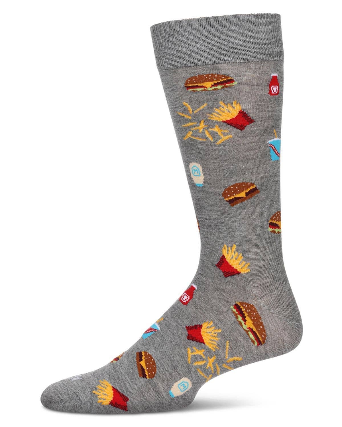 Burgers & Fries Bamboo Crew Socks
