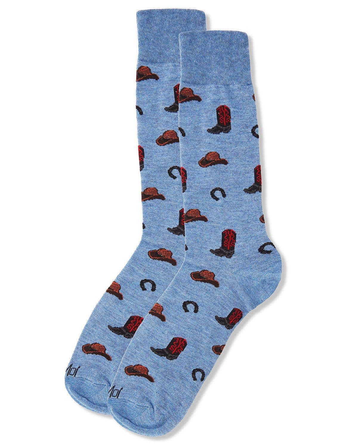 Cowboy Bamboo Blend Crew Socks