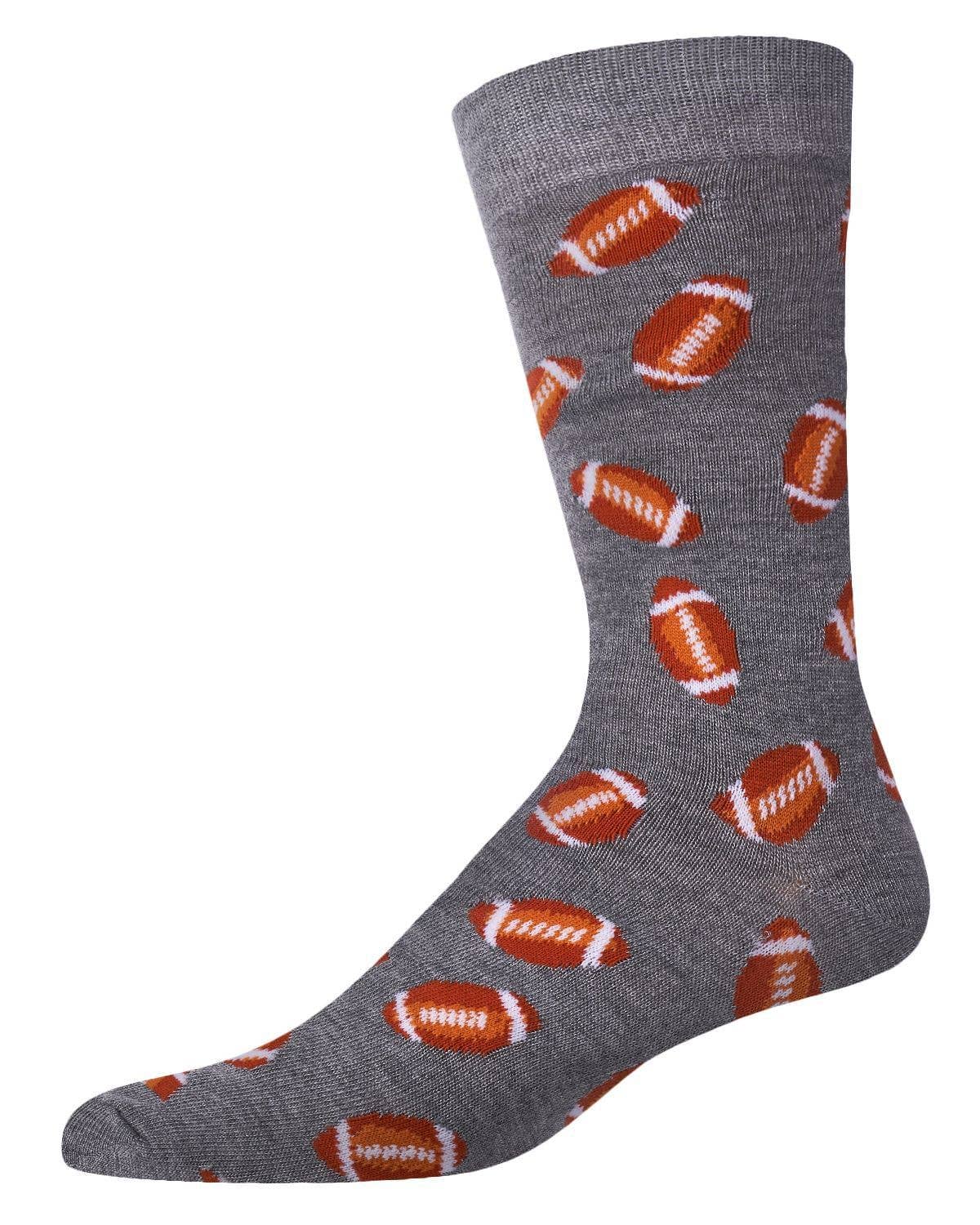 Football Bamboo Blend Crew Socks