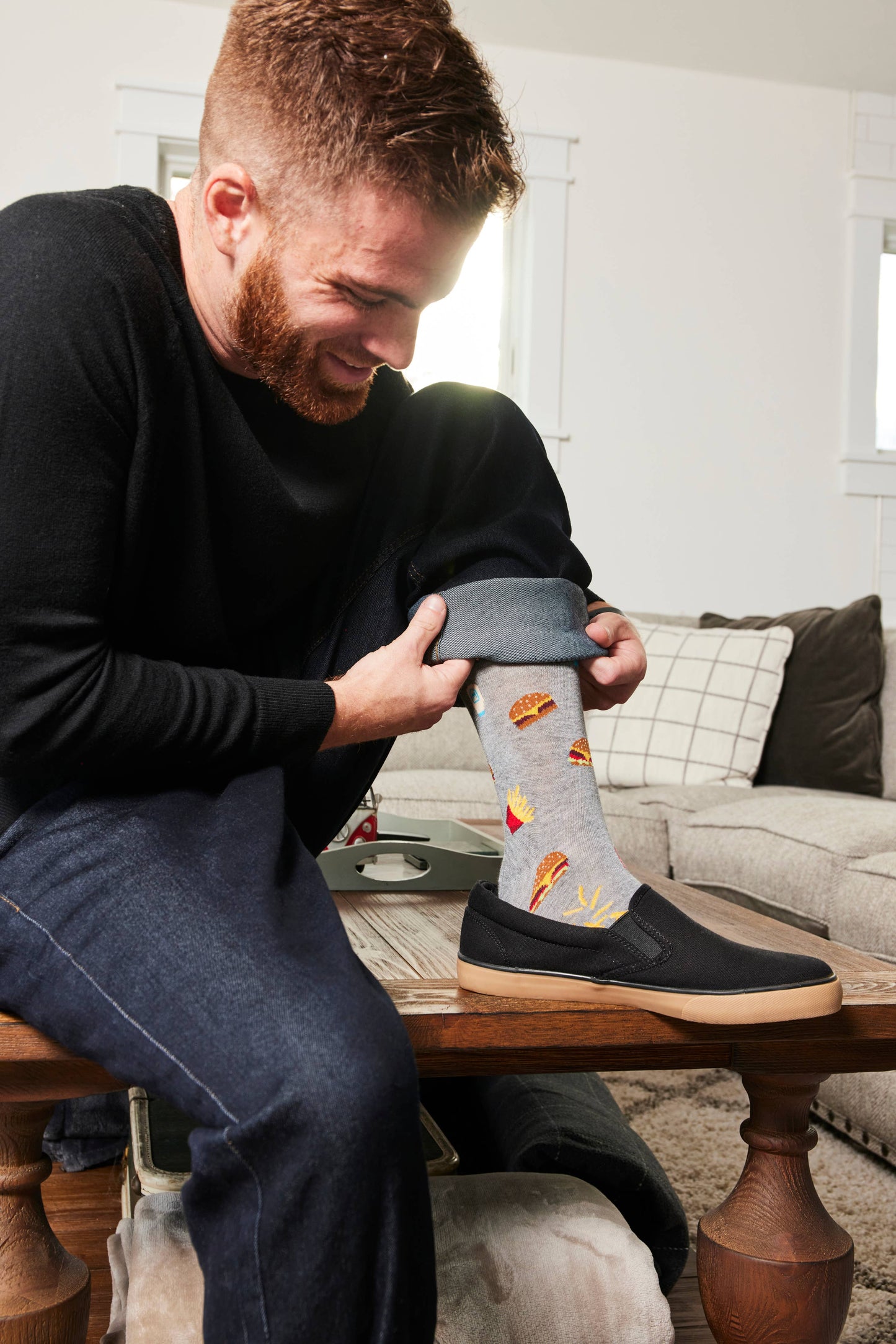Burgers & Fries Bamboo Crew Socks