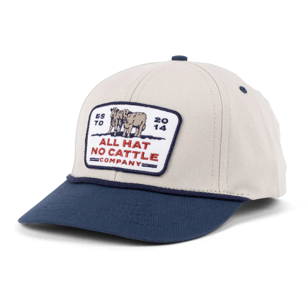 Sendero All Hat No Cattle Hat with embroidered patch, structured 6-panel design, and easy curve visor.