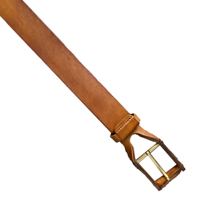 Leather Buckle Belt - Tan