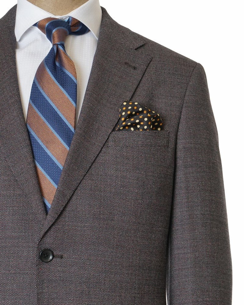 Giles & Jasper | Nailhead Modern Suit | Grey and Burgundy