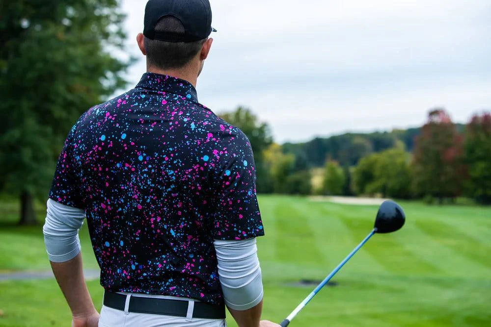 Shankit Paint Splatter Black Polo