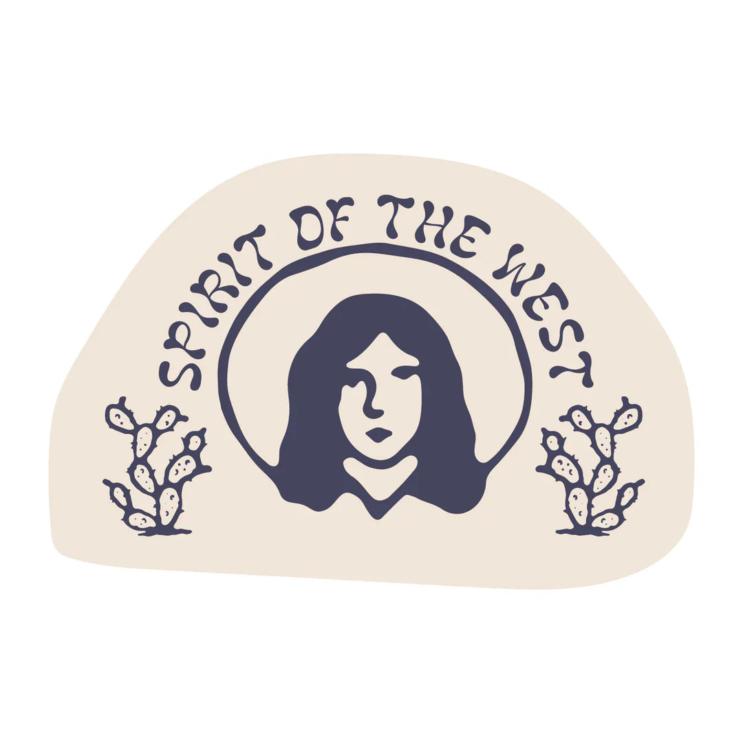 Sendero La Charra Sticker with desert spirit design, vinyl die-cut, glossy finish.