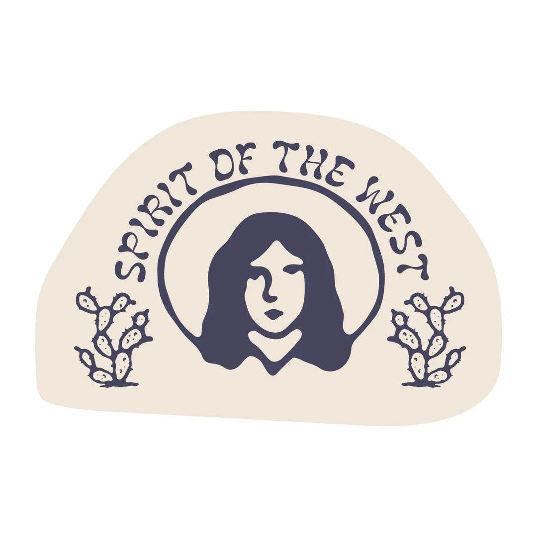 Sendero La Charra Sticker with desert spirit design, vinyl die-cut, glossy finish.