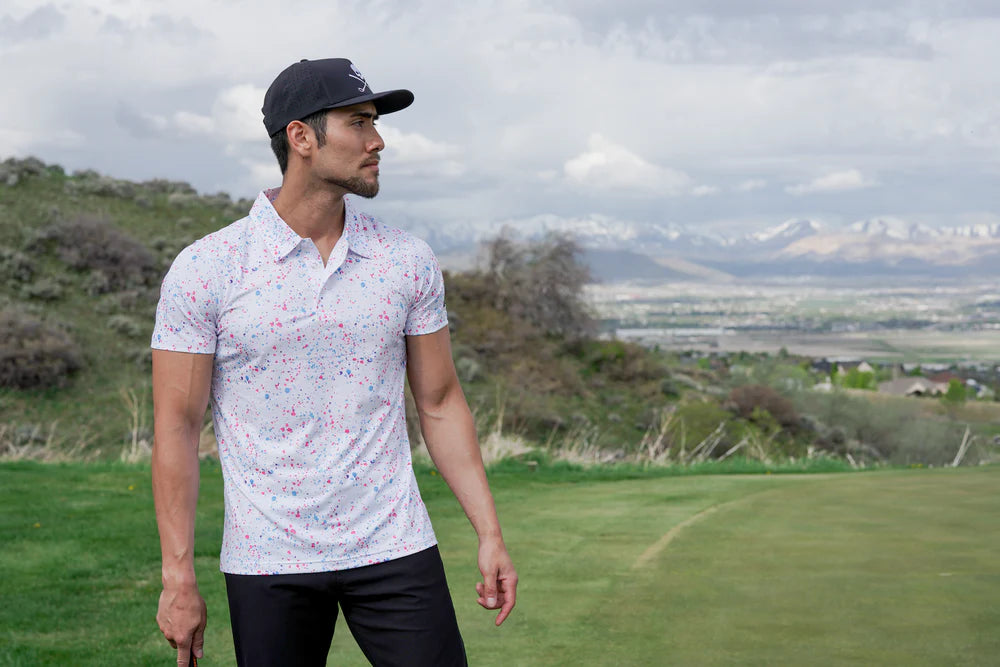 Shankit Paint Splatter White Polo