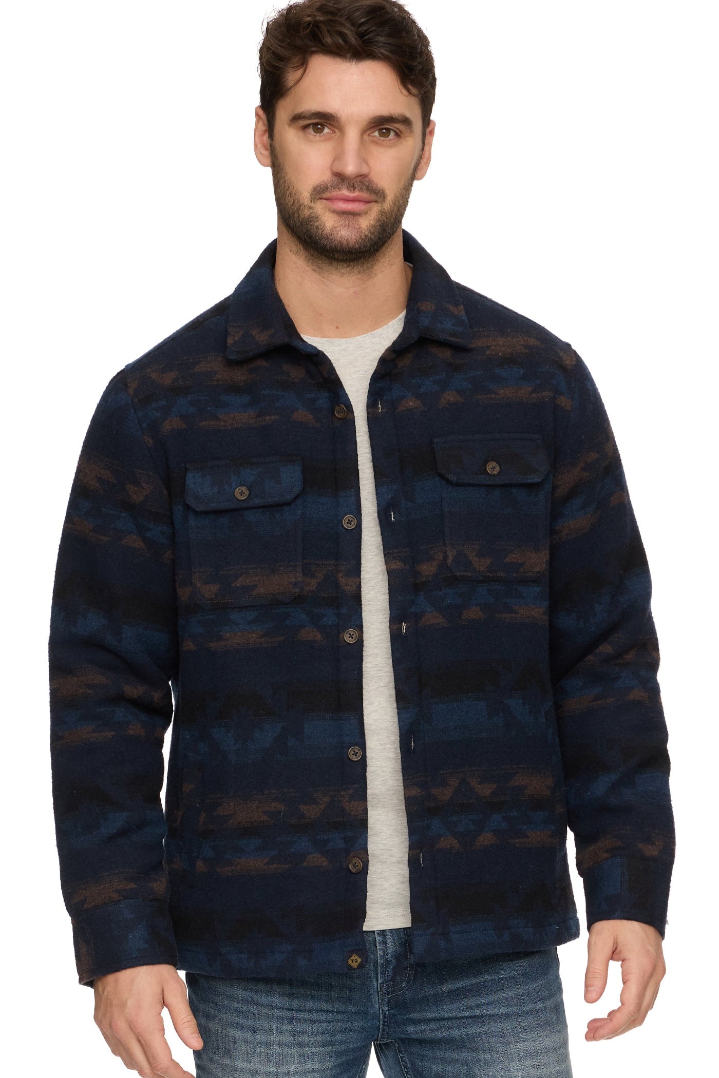 Flag and Anthem Grifton Southwest Sherpa Lined Shirt Jacket