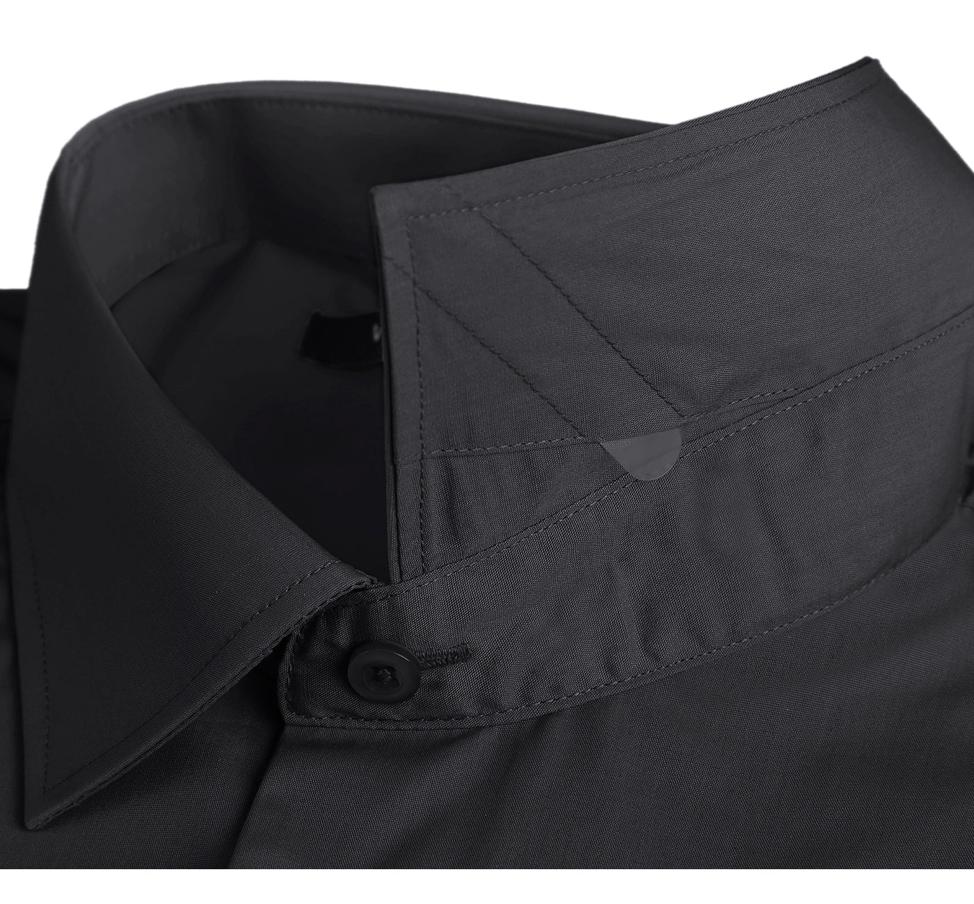 Classic Fit Long Sleeve Dress Shirt - Black