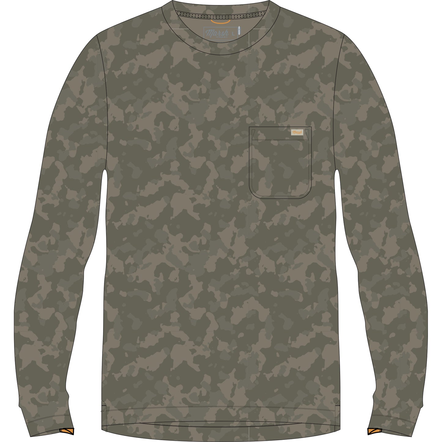 Marsh | Buxton Hagood Long Sleeve | Fossil Foxhole Camo