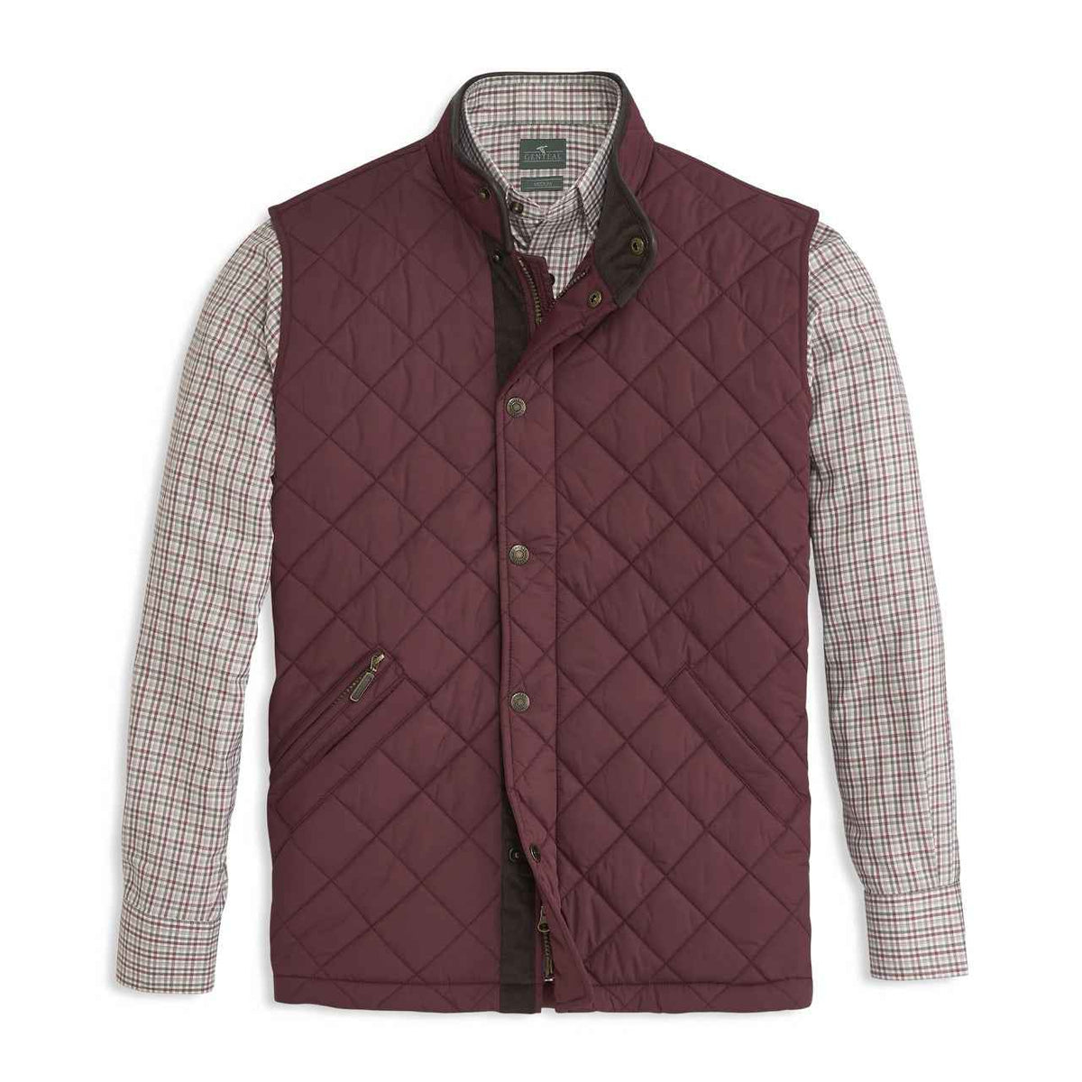 Genteal | Northpoint Quilted Vest | Mahogany