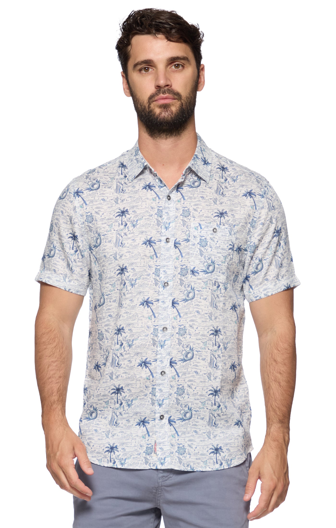 Flag and Anthem Somers Island Print - White/Navy