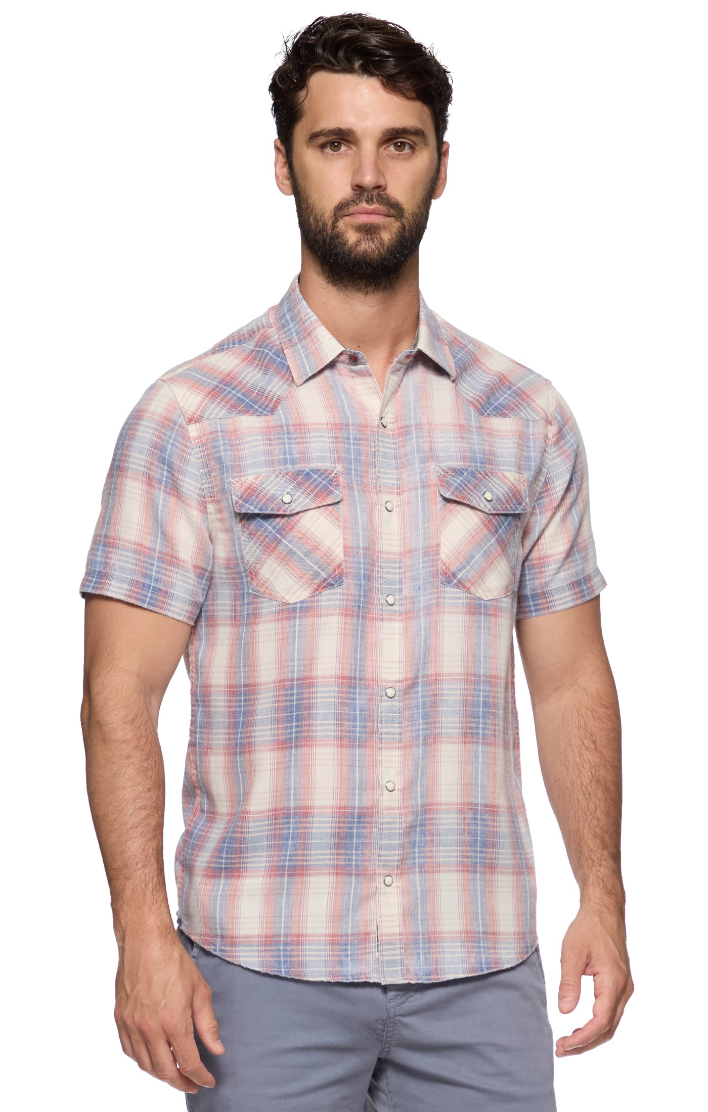Flag and Anthem Wellton Vintage Soft Shirt - Red/Blue