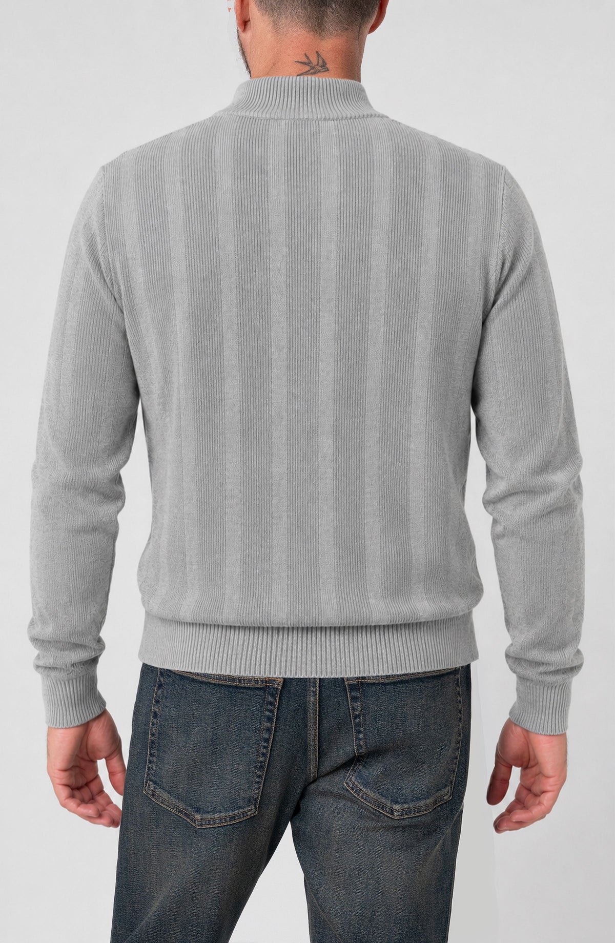 Liverpool Los Angeles | 1/4 Zip Sweater | Grey Heather