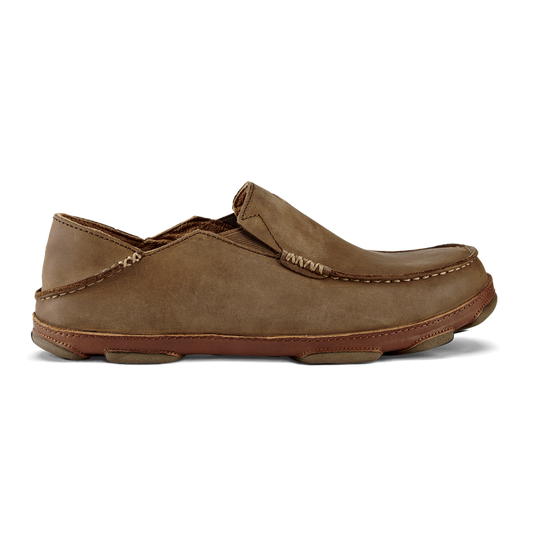 Olukai Moloa Leather Slip on Shoes - Toffee