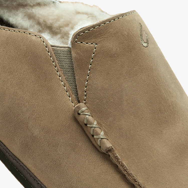 Olukai | Moloā Leather Slipper | Clay / Dark Java