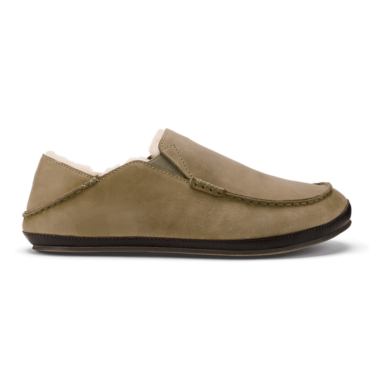 Olukai | Moloā Leather Slipper | Clay / Dark Java
