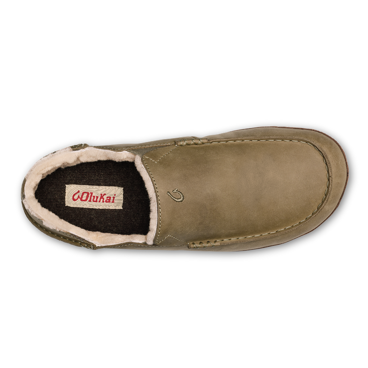 Olukai | Moloā Leather Slipper | Clay / Dark Java