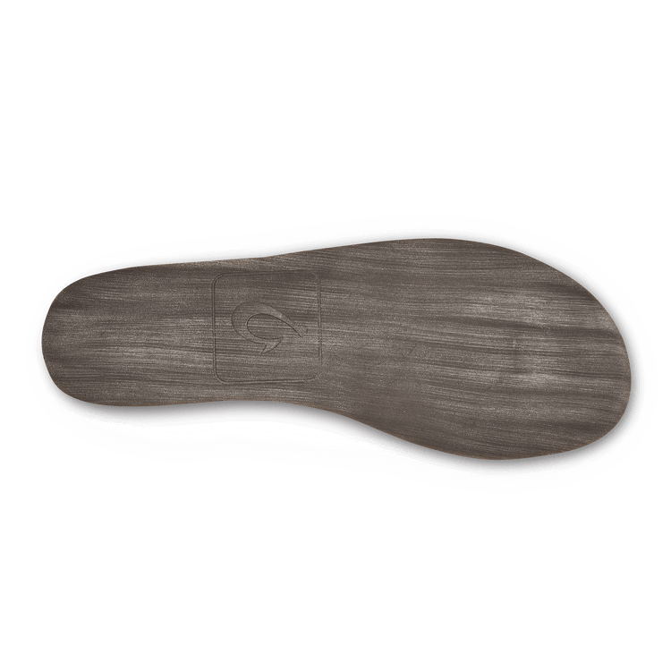 Olukai Moloā Leather Slipper - Dark Wood