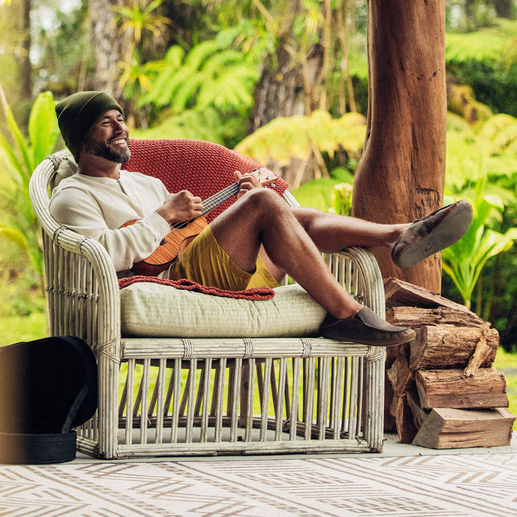 Olukai Moloā Leather Slipper - Dark Wood