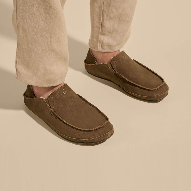 Olukai Moloā Leather Slipper - Kona Coffee