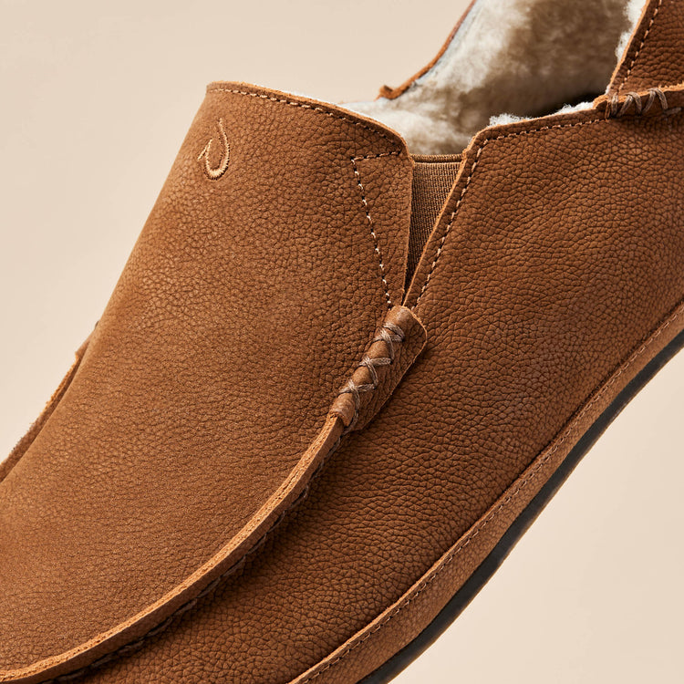 Olukai Moloā Leather Slipper - Kona Coffee