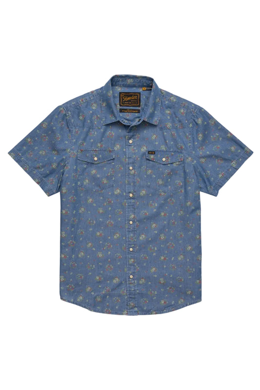 Howler Bros H Bar SnapShirt Bouquets - Washed Indigo