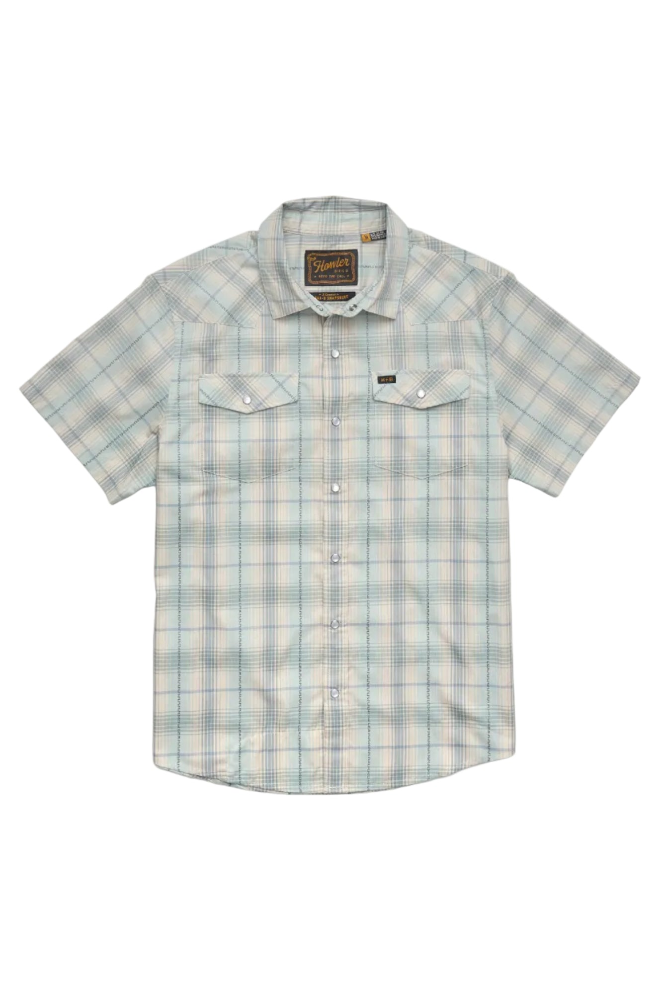 Howler Bros H Bar SnapShirt Prairie Plaid - Seafoam