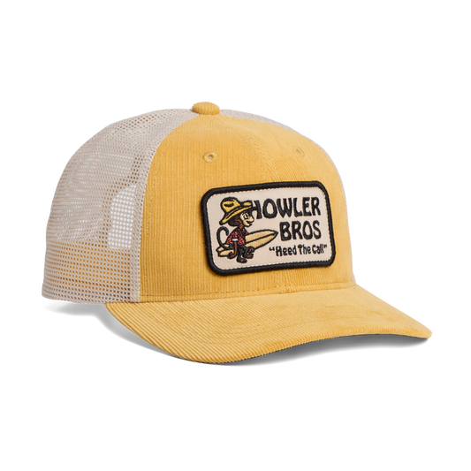 Howler El Monito Badge Hat - Corduroy Yellow