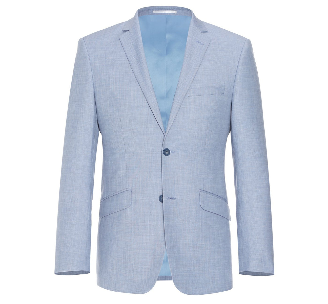 Slim Suit Notch Lapel & Flat Front Pant- Light Blue 203-9