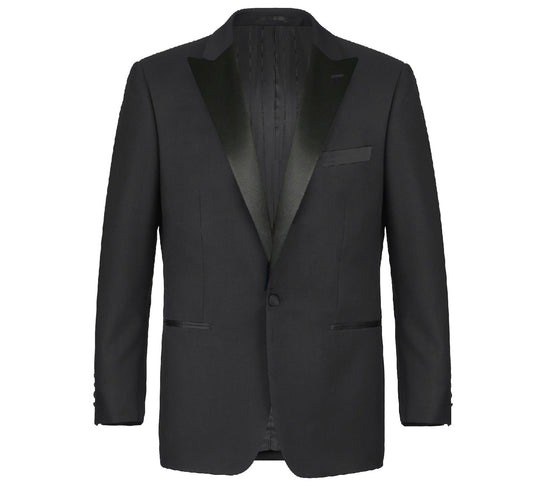 Classic Tuxedo Satin Peak Lapel & Adjustable Pant- Black 201-1