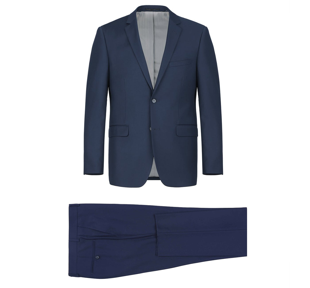 Classic Suit Notch Lapel & Flat Front Pant- Navy 201-19